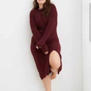 AERIE NWT BUTTERCREAM SWEATER MIDI DRESS